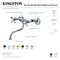 Kingston Brass KS216PN Kingston Two Handle Wall Mount Bathroom Faucet, Polished Nickel KS216PN - alternate 4